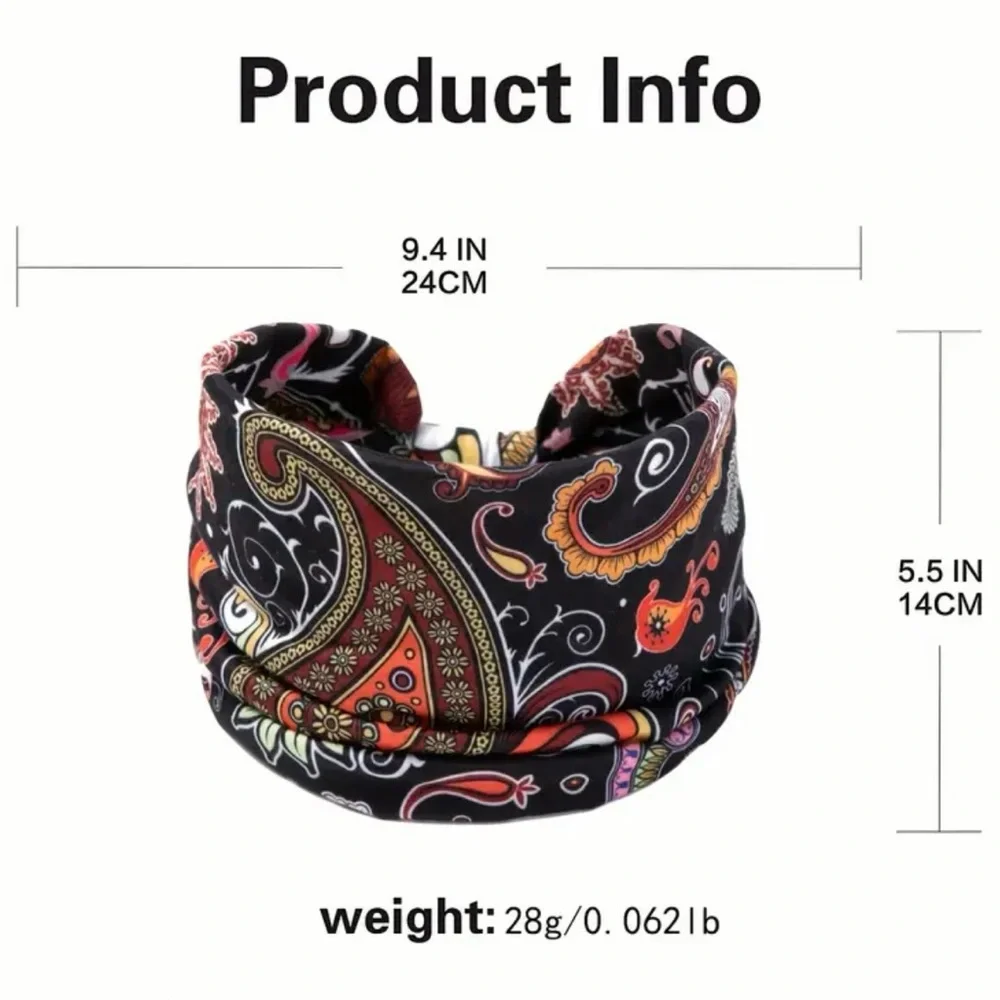 PAISLEY PRINT BOHO ELASTIC KNOTTED HEADBAND - Picture 3 of 3